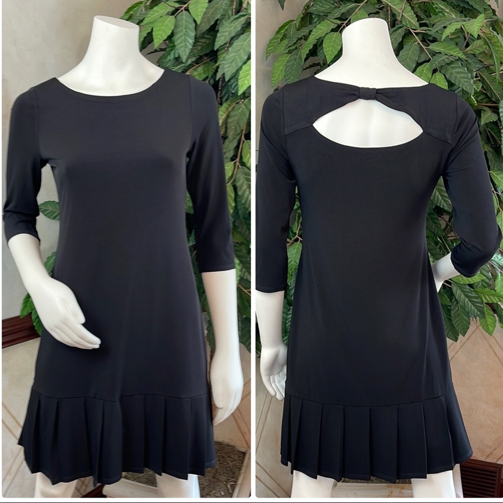 WHBM PLEAT HEM 3/4” SLEEVE DRESS